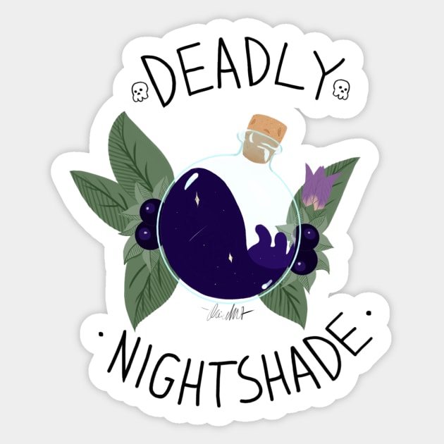 Deadly Nightshade Sticker by Liviworks